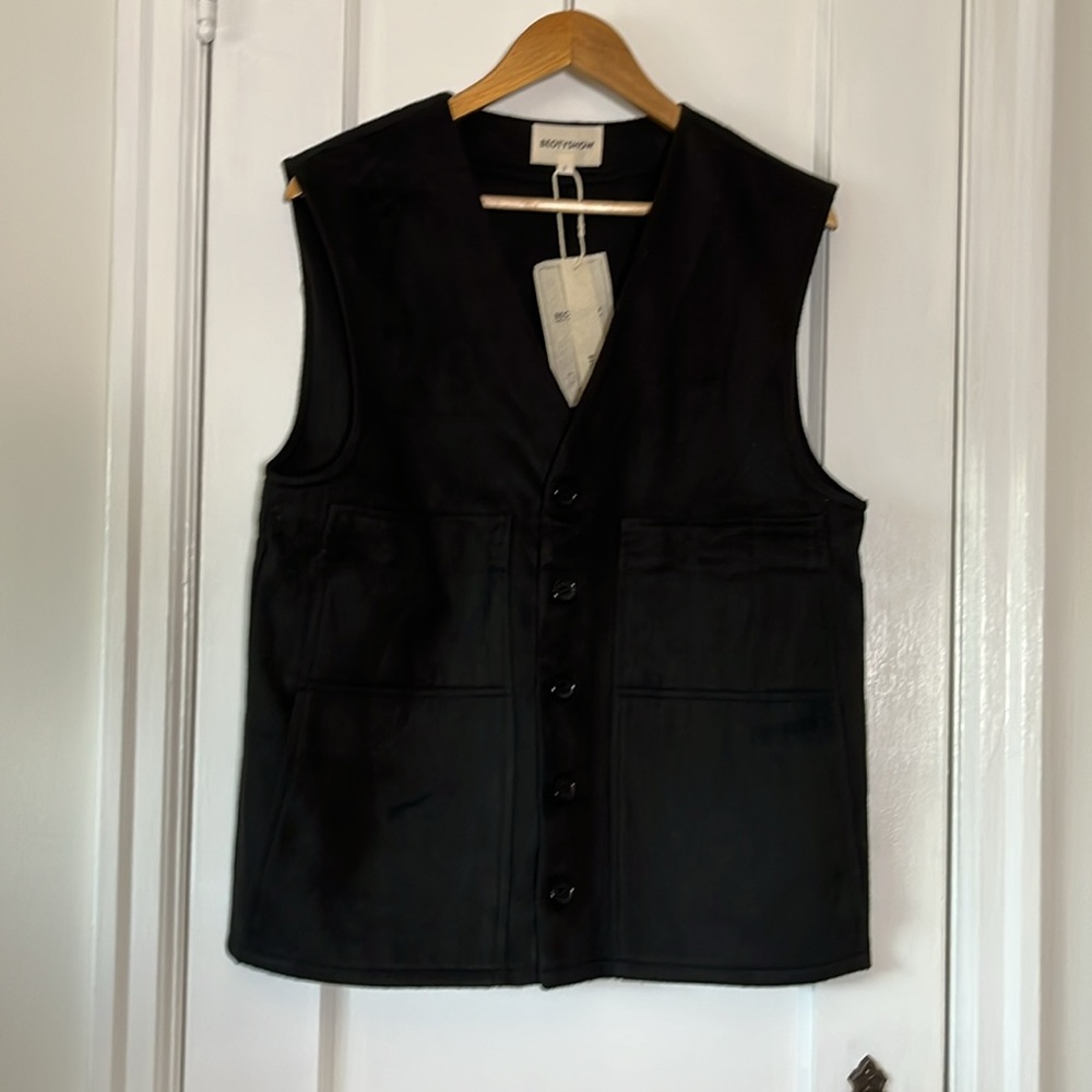 BEOTYSHOW Felt Multipocket Vest Size S NWT!